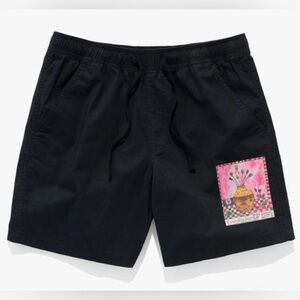 Banks Journal Darcy McCrae Elastic Waist Black Board Shorts - Size XL